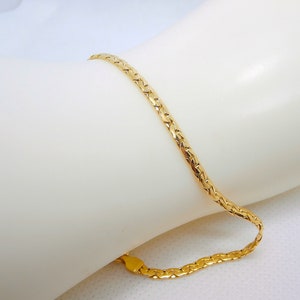 750 gold bracelet, Snake bracelet, polished cobra mesh bracelet and plate. Length 19 cm, Width 3 mm - Handmade in Italy. image 9