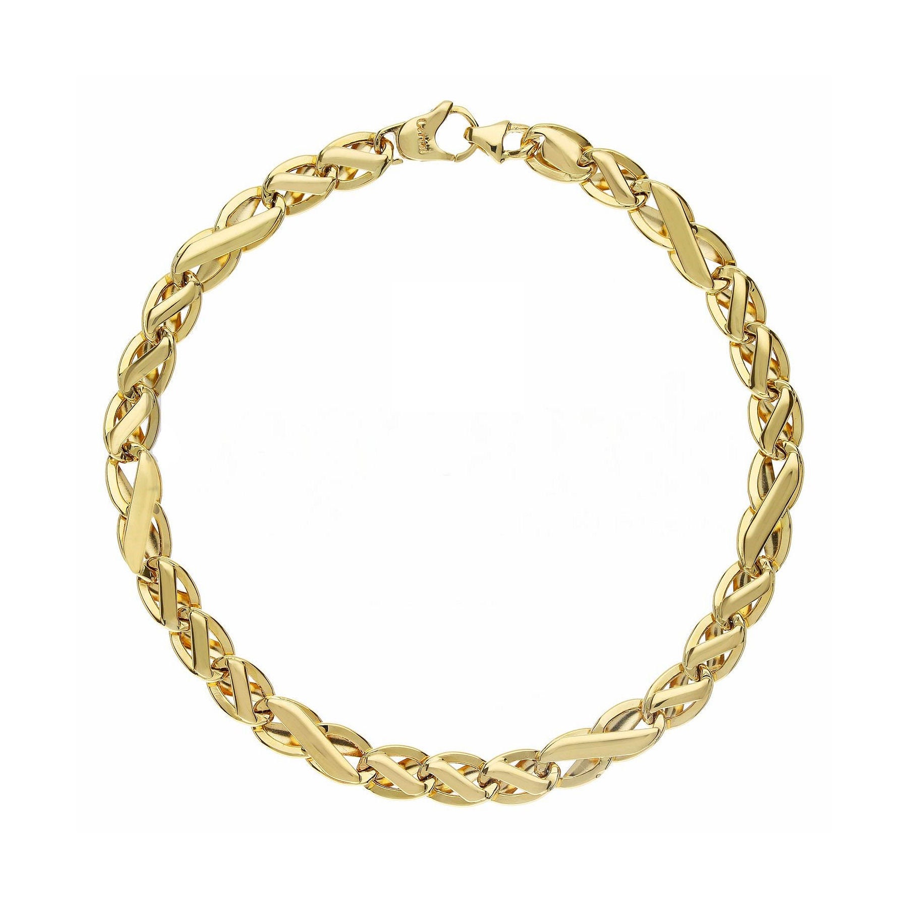 18K Gold Bracelet for Men • 18K Gold Mens Flat Chain Bracelet • Chain  Bracelet • Made in Italy - Etsy UK