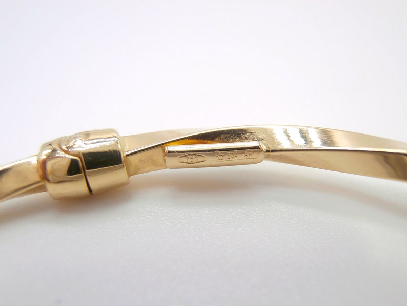 Women's 18KT yellow gold hoop bracelet - 18K Yellow Gold Bracelet - Bangle Bracelet - Gold Hoop bracelet • Italian Jewelry image 9