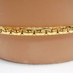 750 gold bracelet, Snake bracelet, polished cobra mesh bracelet and plate. Length 19 cm, Width 3 mm - Handmade in Italy. image 5