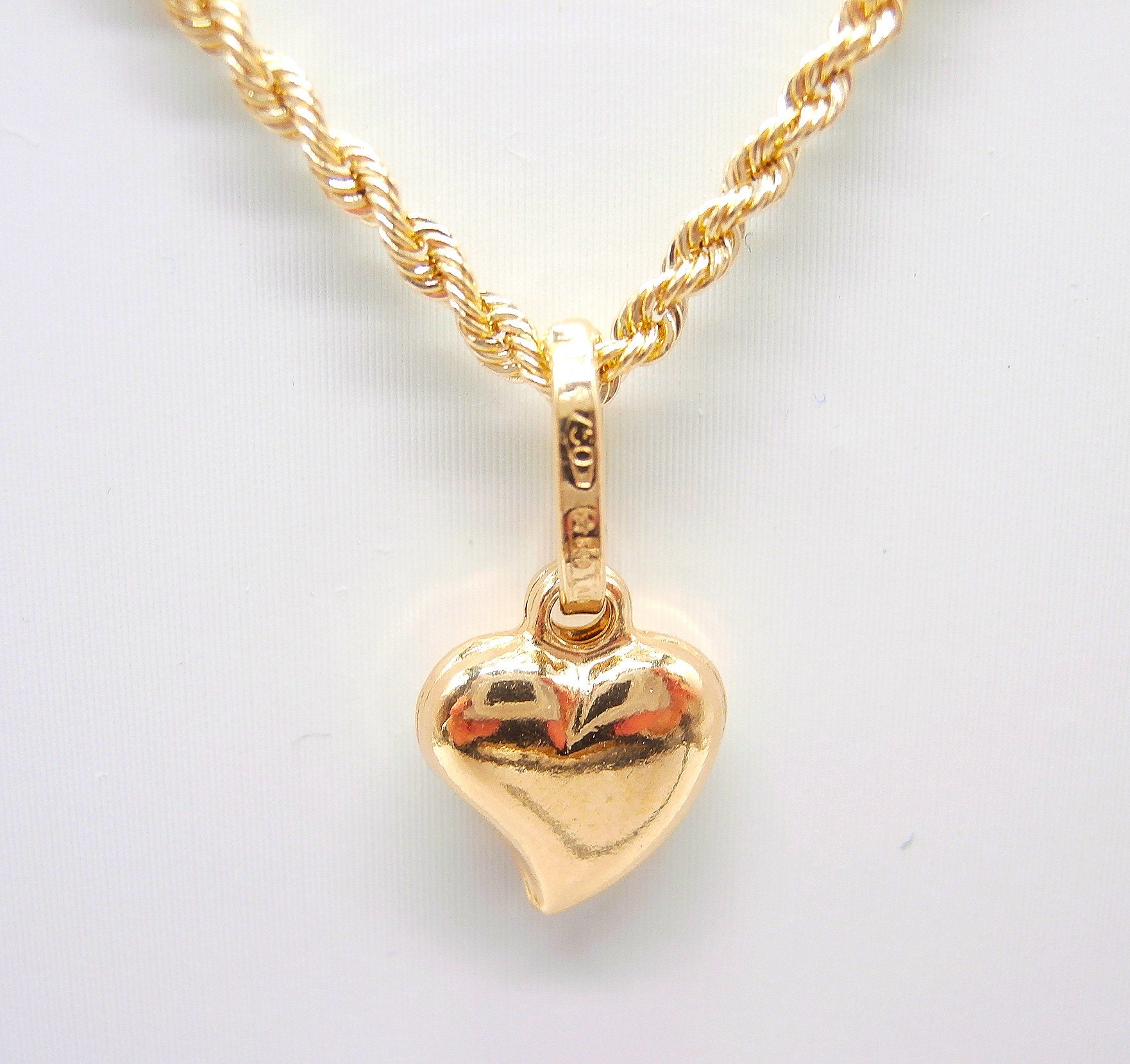 18k gold necklace Etsy