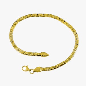 750 gold bracelet, Snake bracelet, polished cobra mesh bracelet and plate. Length 19 cm, Width 3 mm - Handmade in Italy. image 8