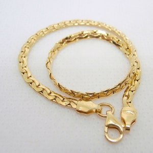 750 gold bracelet, Snake bracelet, polished cobra mesh bracelet and plate. Length 19 cm, Width 3 mm - Handmade in Italy. image 1