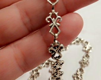 Woven silver necklace