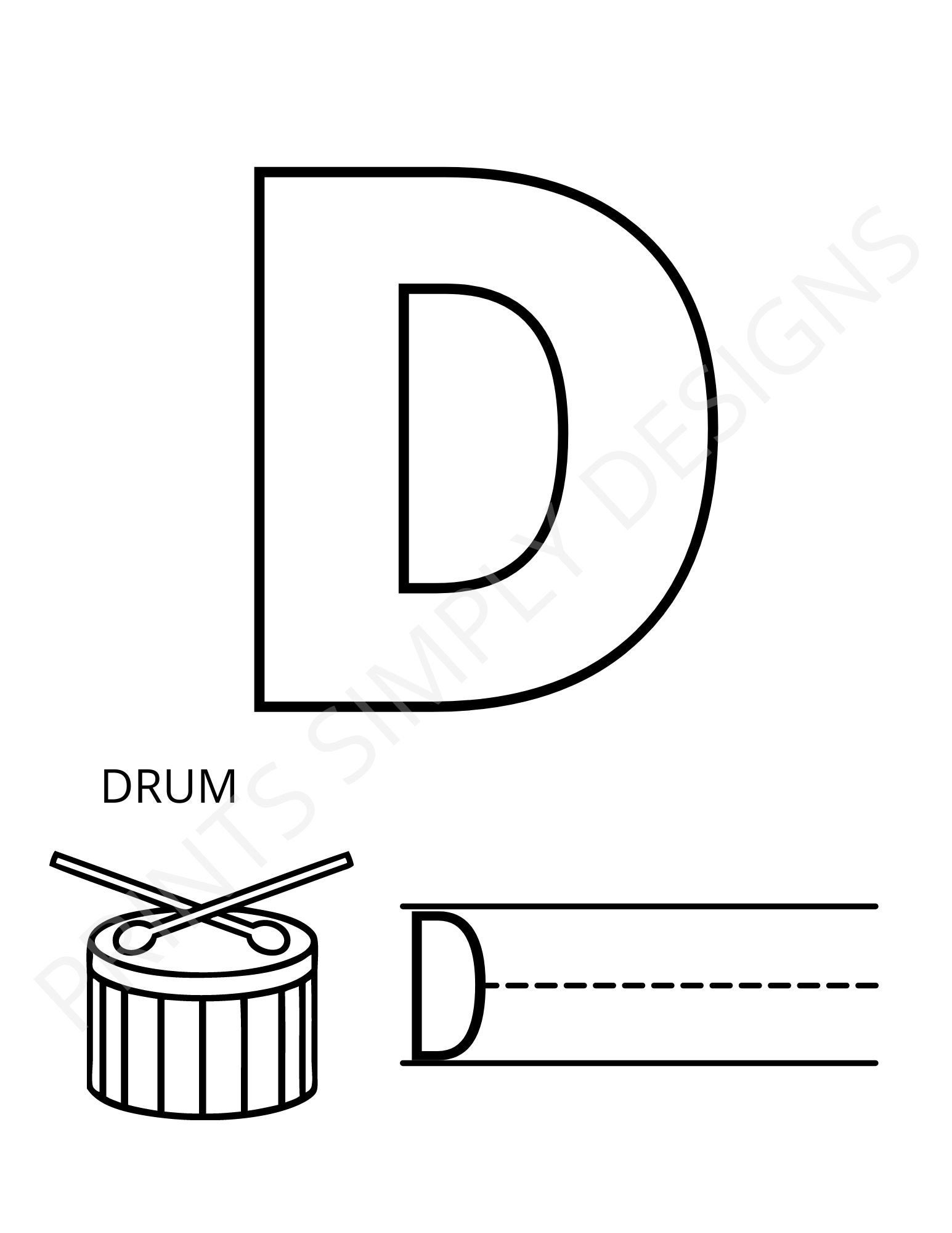 Alphabet Coloring Pages - Etsy