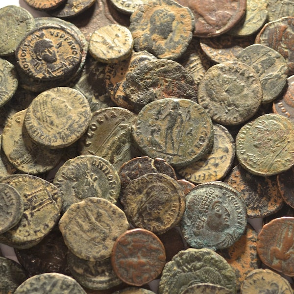 Bulk Lot 10 Roman coins|Quality|Roman Empire artifact (100-400AD)|Authentic Roman coin|Ancient Bronze coin|1600+ years old|History Gift