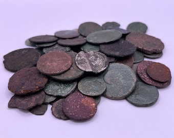 Oude bronzen Romeinse munt | D- LAGE KWALITEIT | Authentieke Romeinse munten|1700 jaar oud!| GOEDKOOP, bulkaankoop mogelijk Geschiedeniscadeau