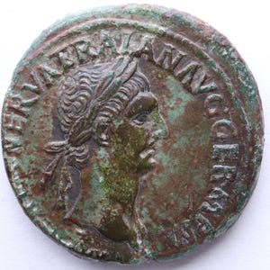 Emperor Trajan 98-117AD Sestertius Bronze |Authentic Roman coin|Ancient artifact|History Gift