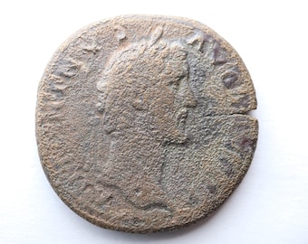Emperor Antoninus Pius 138-161AD SESTERTIUS coin|LARGE COIN|Authentic Roman coin|Ancient artifact|History Gift