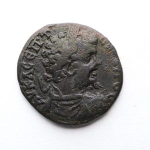 Septimius Severus 193-211 AD Bronzen provinciale munt | Authentieke Romeinse munt | Oud artefact | Geschiedeniscadeau
