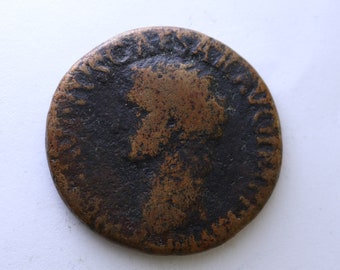 Keizer Claudius 41-51AD Bronzen munt Minerva|Authentieke Romeinse munt|Oud artefact|Geschiedenisgeschenk ZELDZAME Munt van een zeldzame keizer