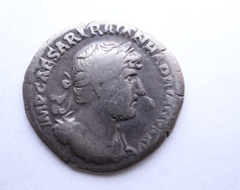 Kaiser Hadrian 117-138AD Silbermünze Denar Victory |Authentische römische Münze|Antikes Artefakt|Geschichte Geschenk HOHE QUALITÄT RAR