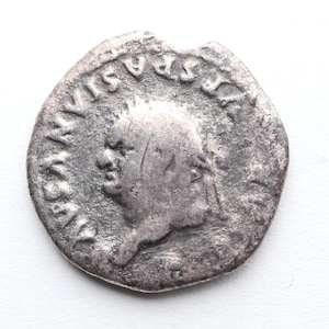 Emperor Vespasian 69-79 Silver coin |Builder of the Colosseum| Authentic Roman coin|Ancient artifact|History Gift