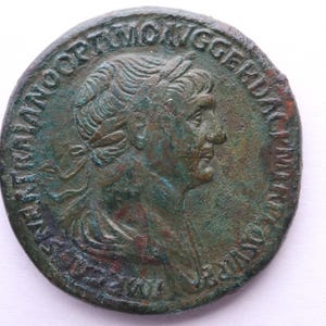 Emperor Trajan 98-117AD Sestertius Bronze |Authentic Roman coin|Ancient artifact|History Gift