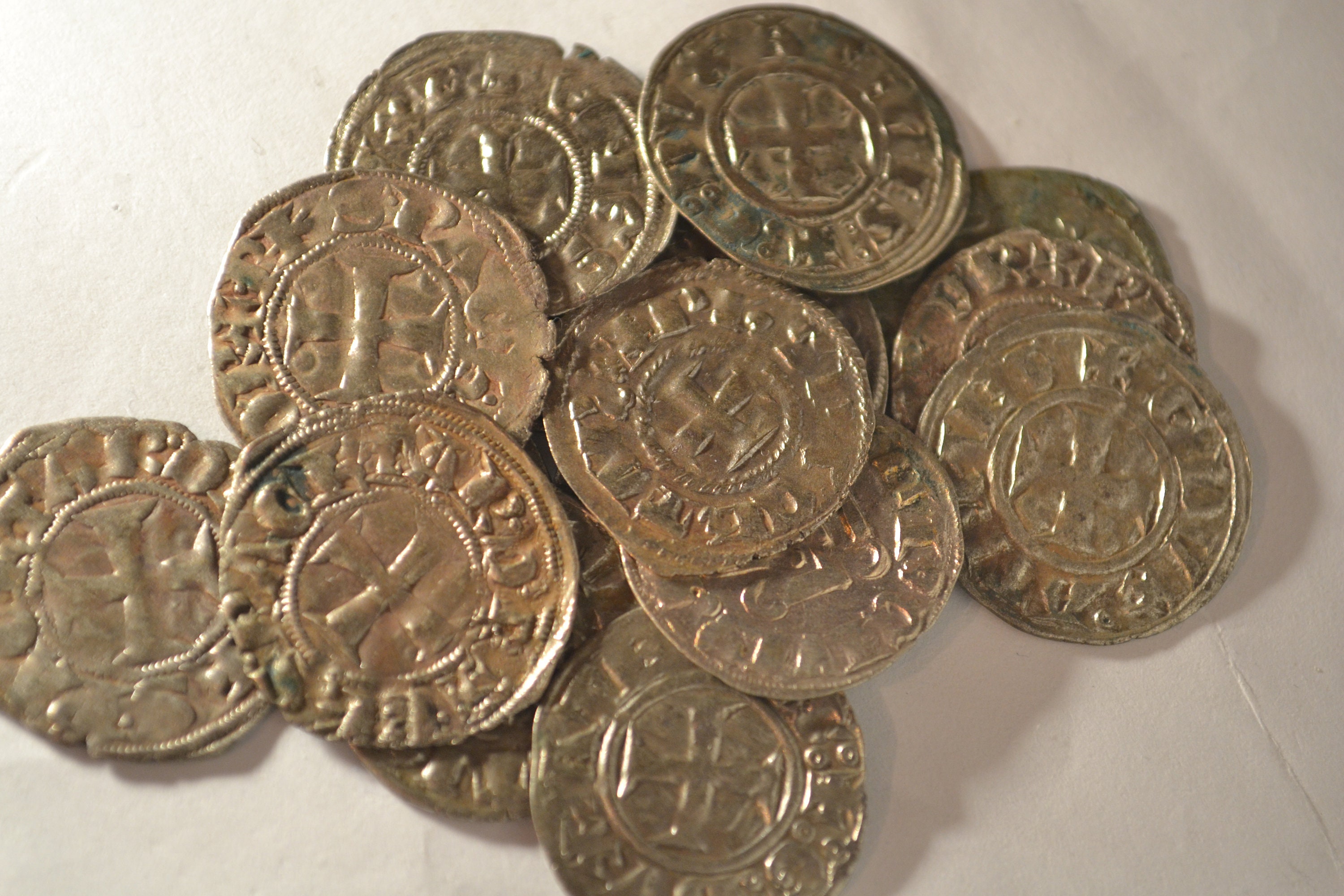 Silver Knights Templar Cross Coin|authentic 1200-1400 Ad