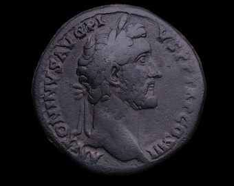 Emperor Antoninus Pius 138-161AD SESTERTIUS coin Armenian king Rare|LARGE COIN|Authentic Roman coin|Ancient artifact|Extemely rare