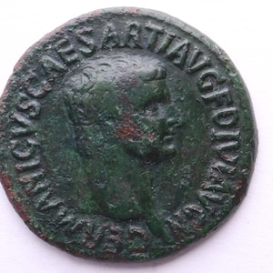 Germanicus Minted under claudius 41-51AD Bronze coin Quadrans|Authentic Roman coin|Ancient artifact|History Gift RARE Coin of a rare emperor