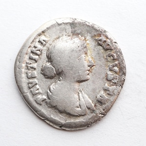 Faustina II 147-175AD Denarius wife of Marcus Aurelius|Authentic Roman coin|Ancient artifact|History Gift