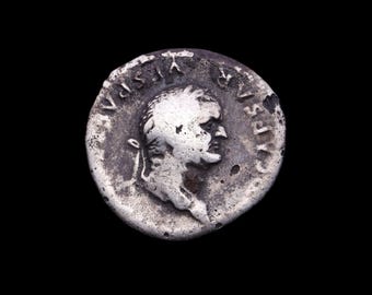 Moneda de plata del emperador Vespasiano (69-79) / Constructor del Coliseo / Moneda romana auténtica / Artefacto antiguo / Regalo histórico