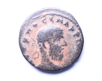 Keizer Macrinus 217-218AD Bronzen munt|Zeer zeldzame keizer, van korte duur| Authentieke Romeinse munt|Oud artefact|Geschiedenisgeschenk