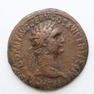 Emperor Domitian 81-96AD Large Bronze coin Moneta |Authentic Roman coin|Ancient artifact|History Gift