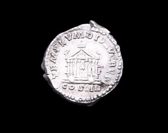 Emperor Antoninus Pius 138-161AD Silver coin Temple|Authentic Roman coin|Ancient artifact|Denarius|History gift