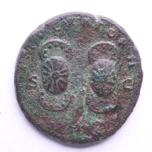 Emperor Antoninus Pius 138-161AD ROMAN shields coin|LARGE COIN|Authentic Roman coin|Ancient artifact|History Gift