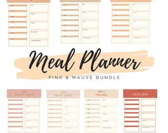 Downloadable Weekly Meal Planner & Grocery List | Mauve