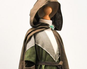 Costume pour enfants en lin, inspiré par le Seigneur des Anneaux, inspiré par Legolas, inspiré par le sorcier, deguisement d'Halloween