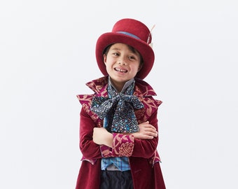 Manteau en velours du Chapelier Fou pour Tea Party et Costume d'Halloween