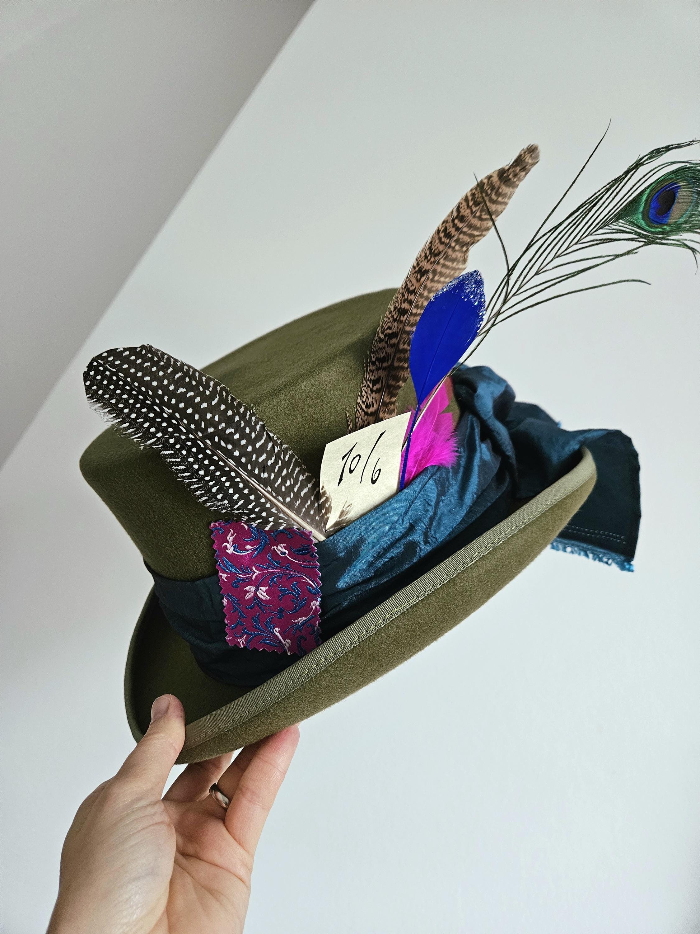 Grüner Hut des verrückten Hutmachers für Erwachsene für das Halloween-Kostüm „Alice im Wunderland“