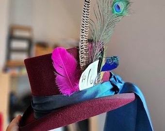 Chapeau haut de forme pour le Chapelier Fou d'Alice au Pays des Merveilles - Costume d'Halloween pour adulte