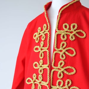 Kids Circus Ringmaster Costume Showmaster JACKET and TROUSERS in pure cotton with gold braiding image 4