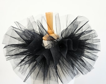 Black or White Tulle Costume Collar for Kids and Adults