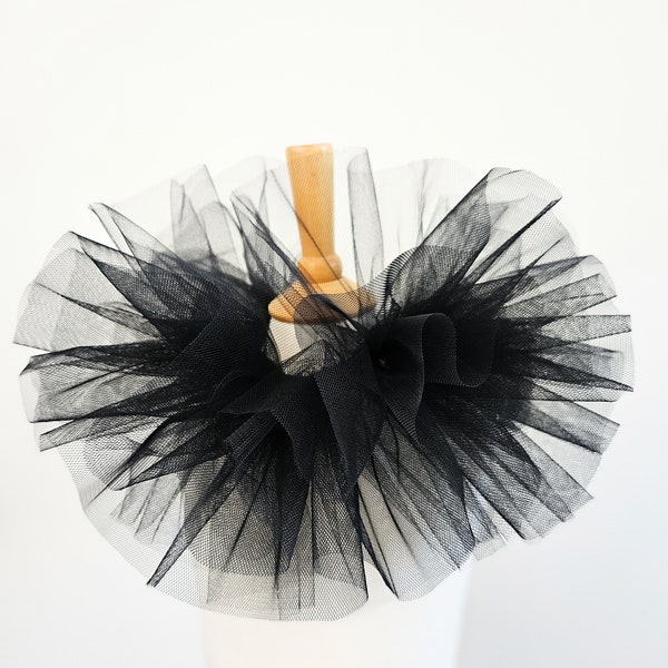 Black or White Tulle Costume Collar for Kids and Adults