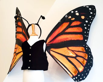 Monarch Orange Butterfly Kids Costume