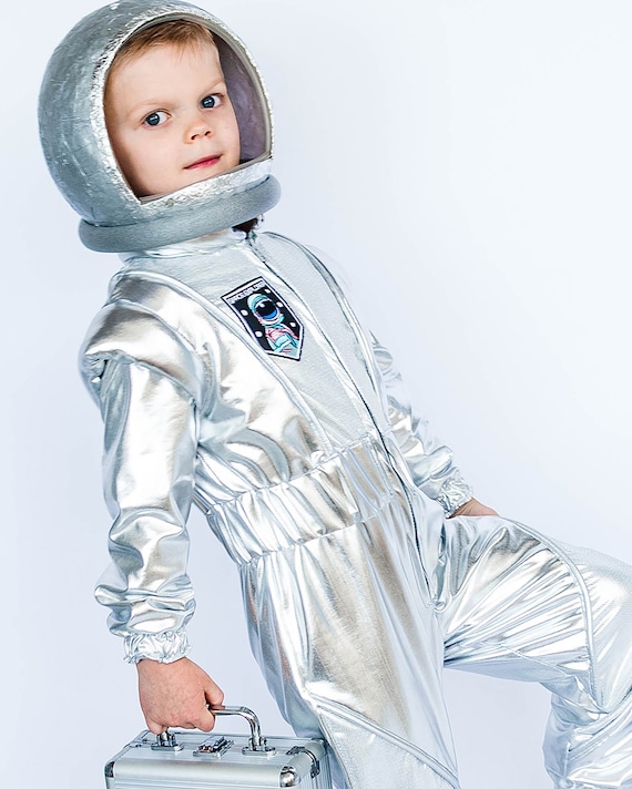 Costume da astronauta per bambini/Tuta spaziale da cosmonauta/Esploratore  spaziale/Tuta d'argento/Halloween/Giornata mondiale del libro/Uomo sulla  Luna -  Italia