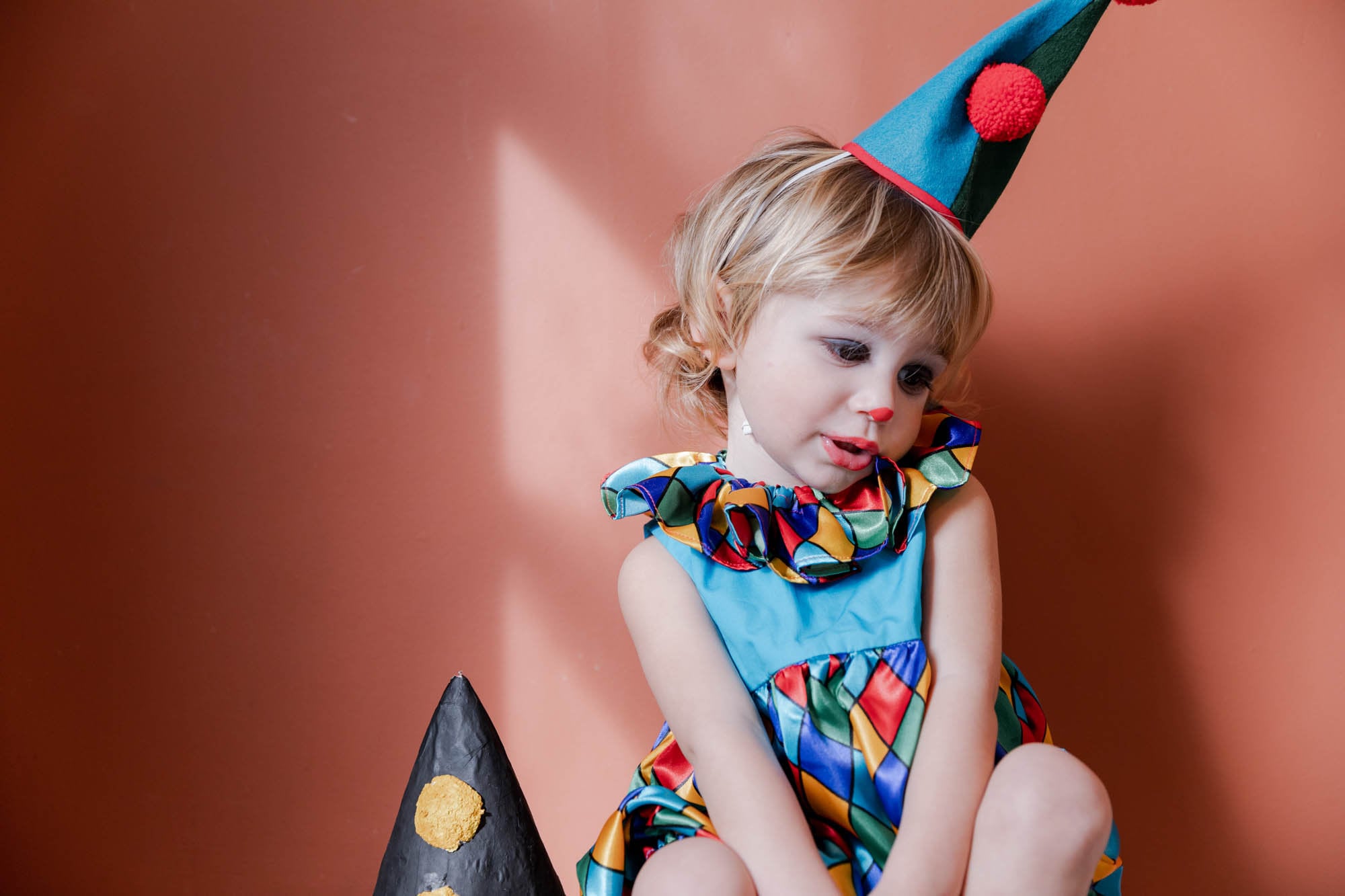 Costume Clown Arlequin Pour Bébé 0-24 Mois – Combinaison à Carreaux Avec Chapeau – Halloween Et Carnaval