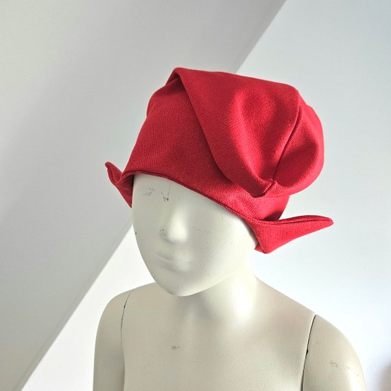 2 Pezzi Basco Francese Donna, Berretto Francese Vintage Classico Solido per Le Donne, Parigino Elegante Moderno Cappello da Pittore, Taglia Unica (Nero, Rosso