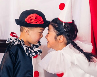 Harlequin pointy HAT and TULLE COLLAR