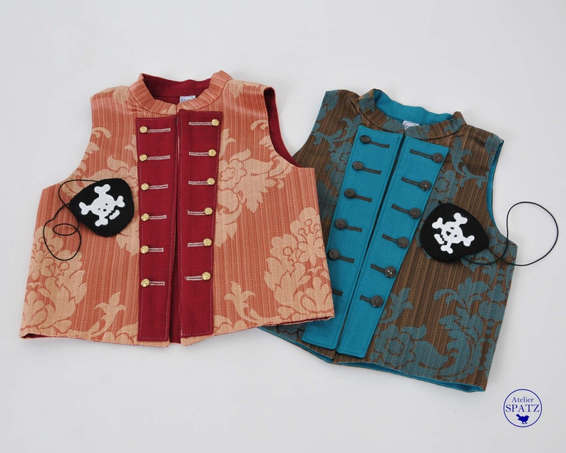 Costume d'Halloween, Carneval ou Anniversaire de Pirate pour enfant VESTES SEULEMENT image 10