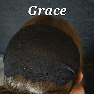 Decorative Edge Black Headcovering Veil