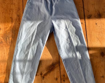 Pantalones vintage de lino azul claro de Alfred Dunner, talla 10.