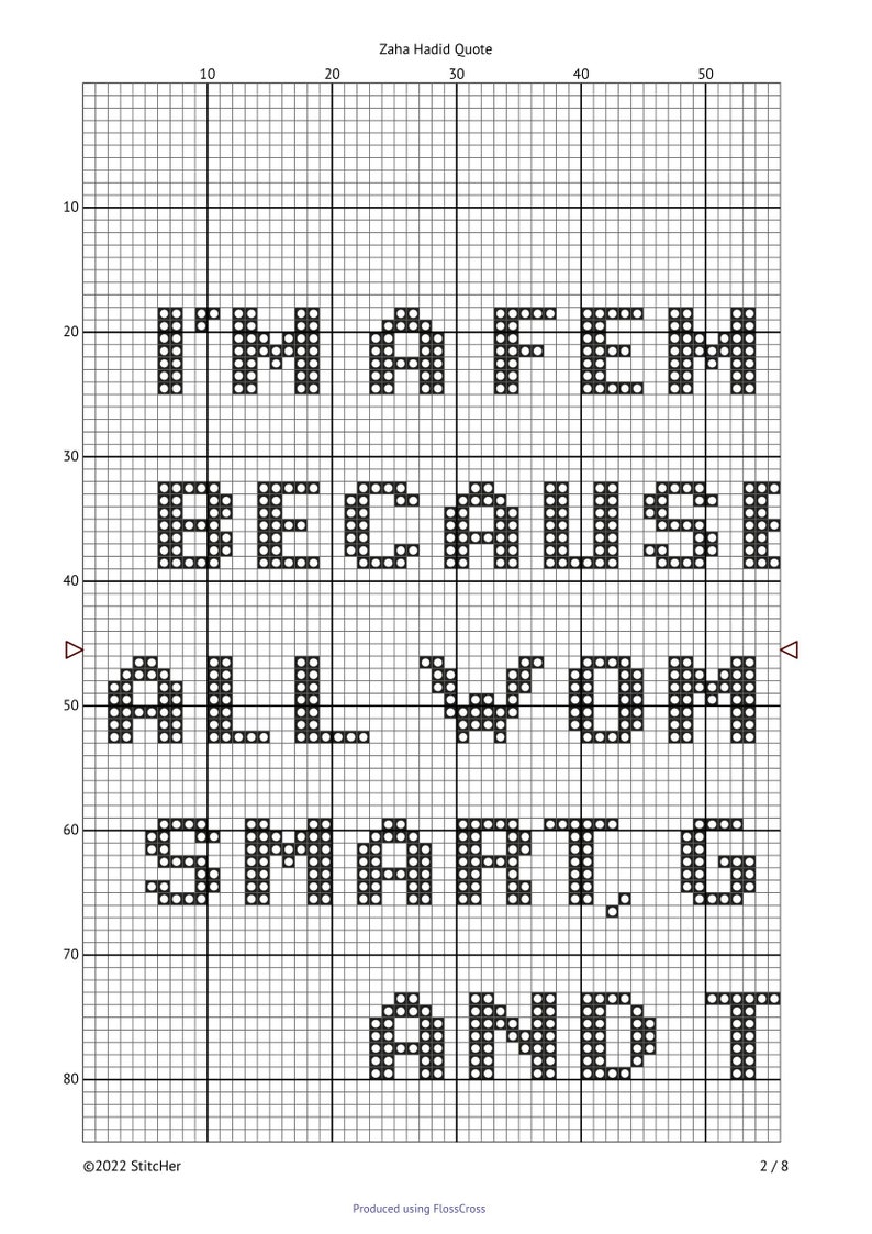 Zaha Hadid Quote PDF Pattern Only - Etsy