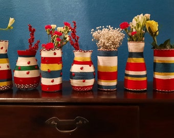 Handmade Yarn Vases