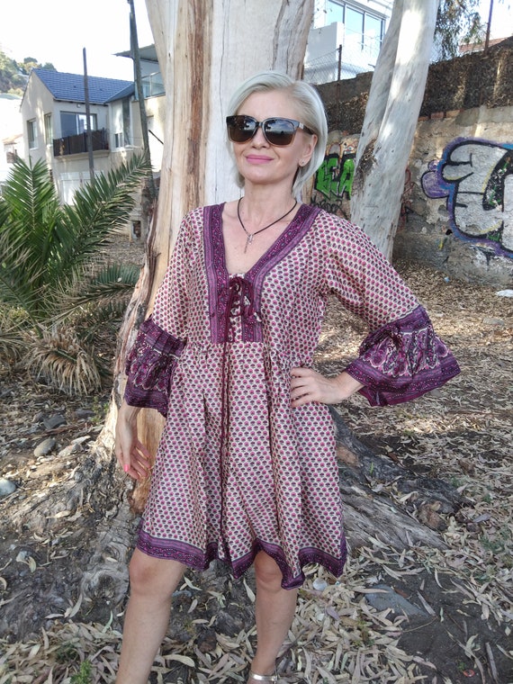 mother's day boho dress Silk Tunic Dress,gifts for Her,resort Wear,beachwear,summer Dress,mothers  Day Gift,mom Postpartum Gift,boho Dress