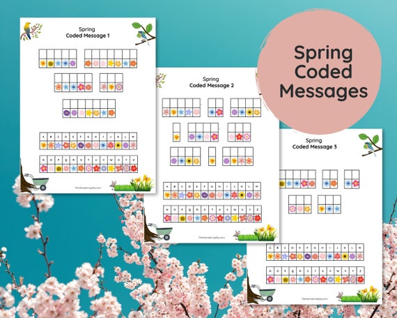 Spring Coded Message Printable Activity and Game Decode the - Etsy