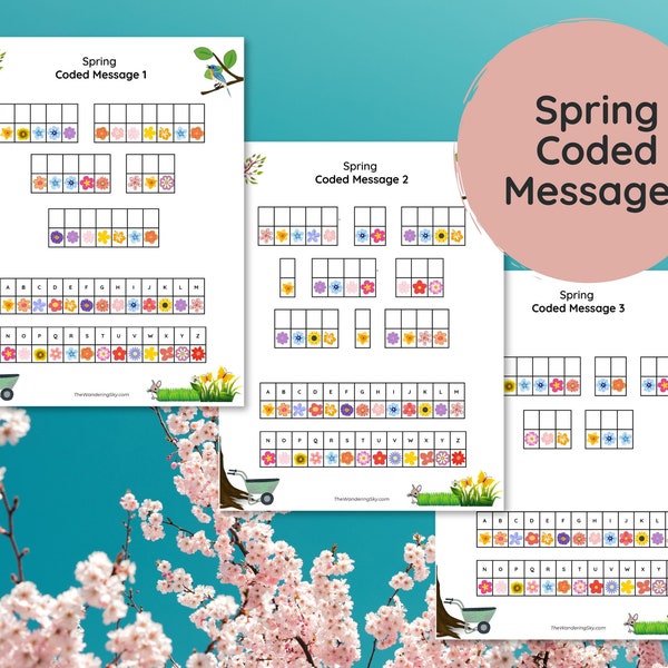 Spring Coded Message Printable Activity and Game | Decode the Secret Message