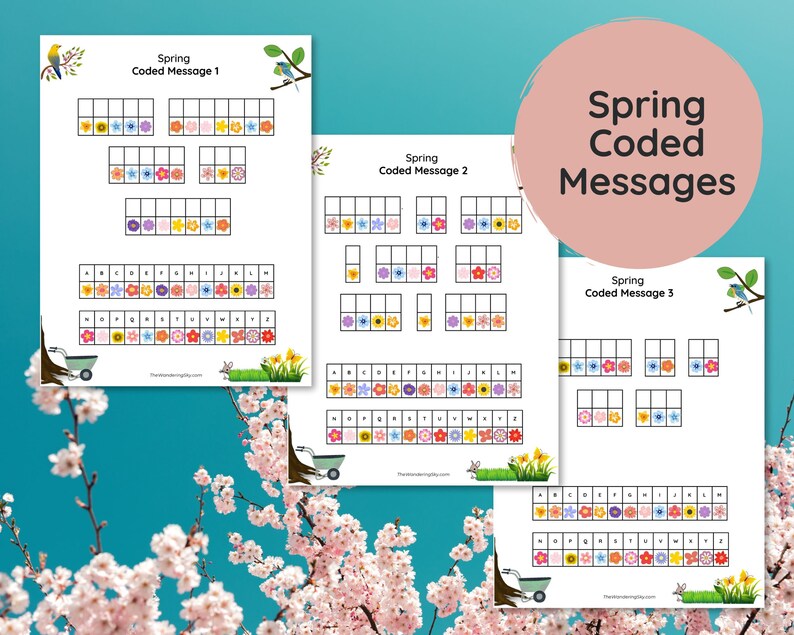 Spring Coded Message Printable Activity and Game | Decode the Secret ...