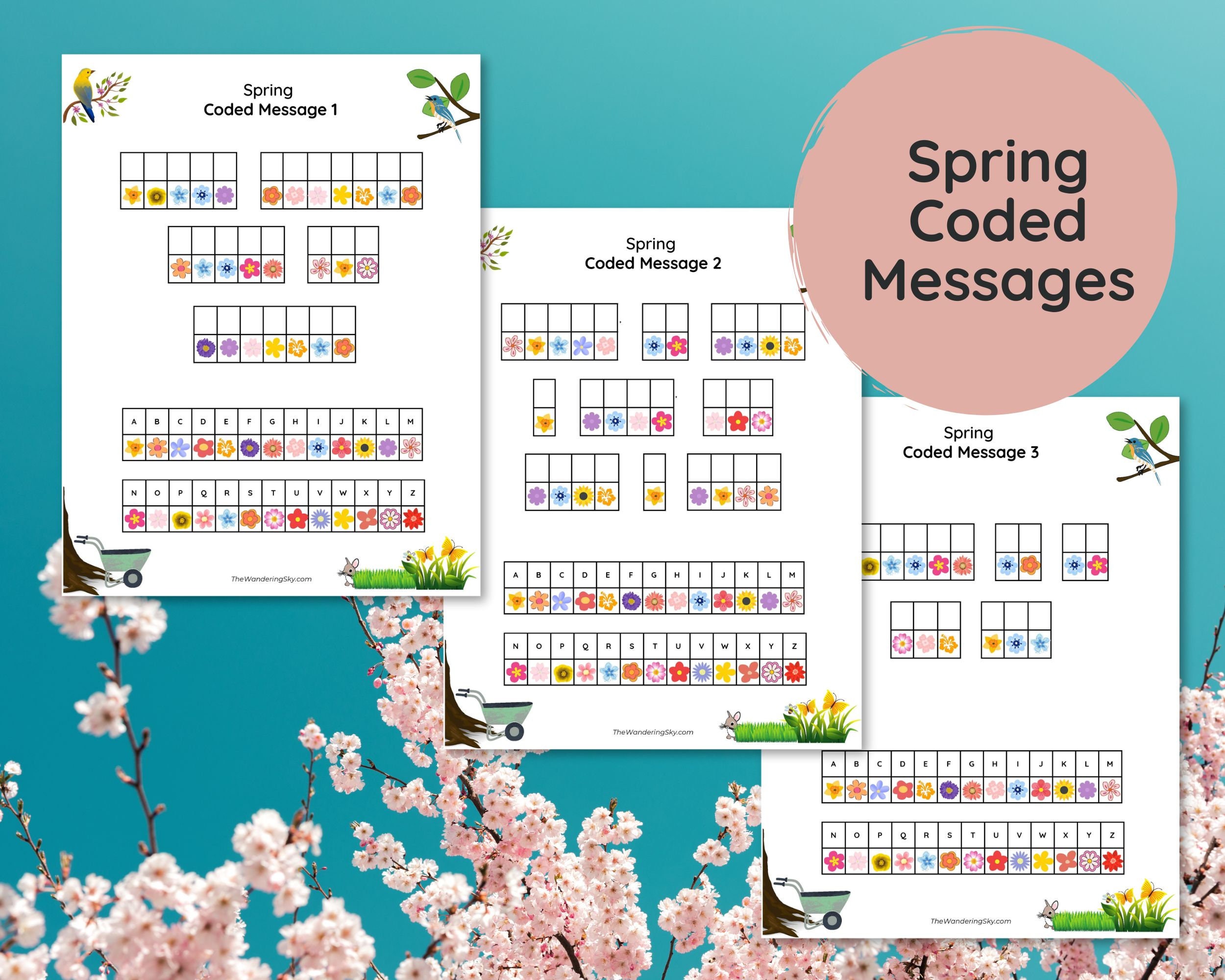 Spring Coded Message Printable Activity and Game Decode the Secret ...